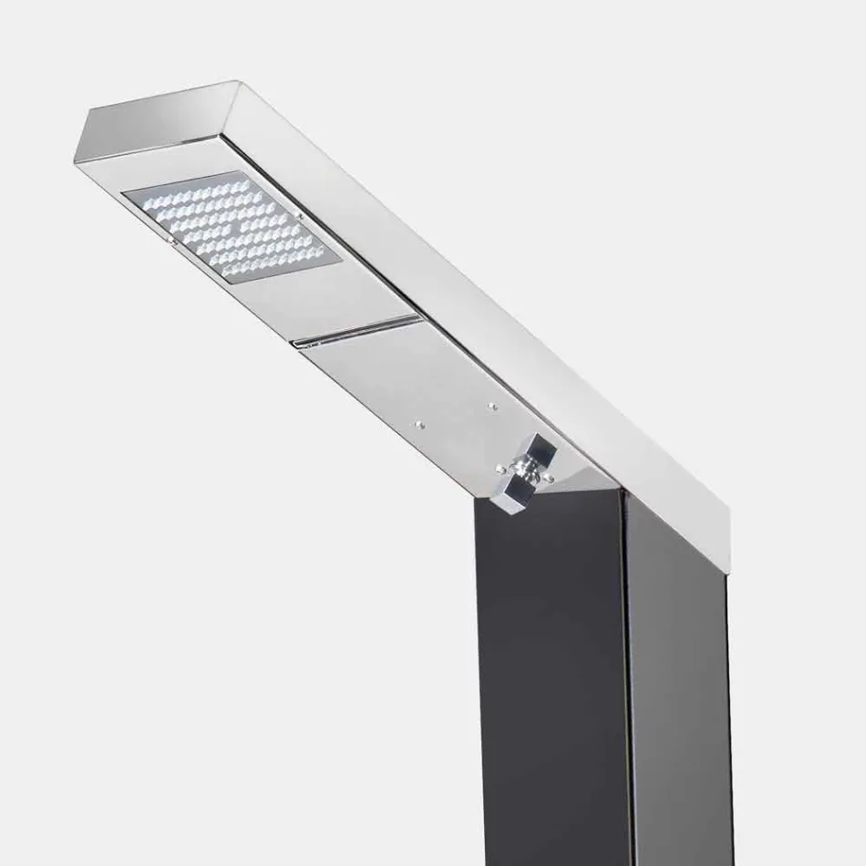 Solhavebrusebad i stål med vandfaldstråle fremstillet i Italien - Werner Viadurini