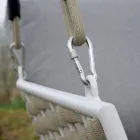 Havegynge og sæde i aluminium med vandafvisende hynder - Beach Viadurini