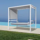 Ophængt havegynge lavet af malet aluminium - Broccard Viadurini