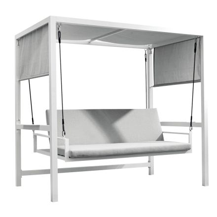 Ophængt havegynge lavet af malet aluminium - Broccard Viadurini