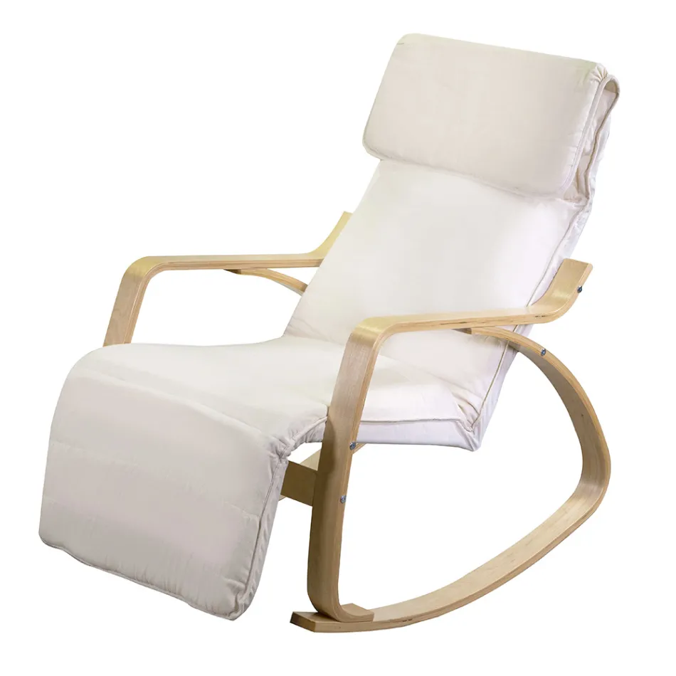 Indendørs gynge lavet af birketræ og stof - Abissi Viadurini