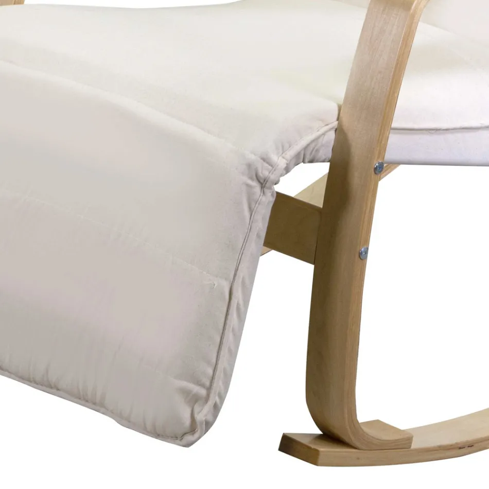 Indendørs gynge lavet af birketræ og stof - Abissi Viadurini