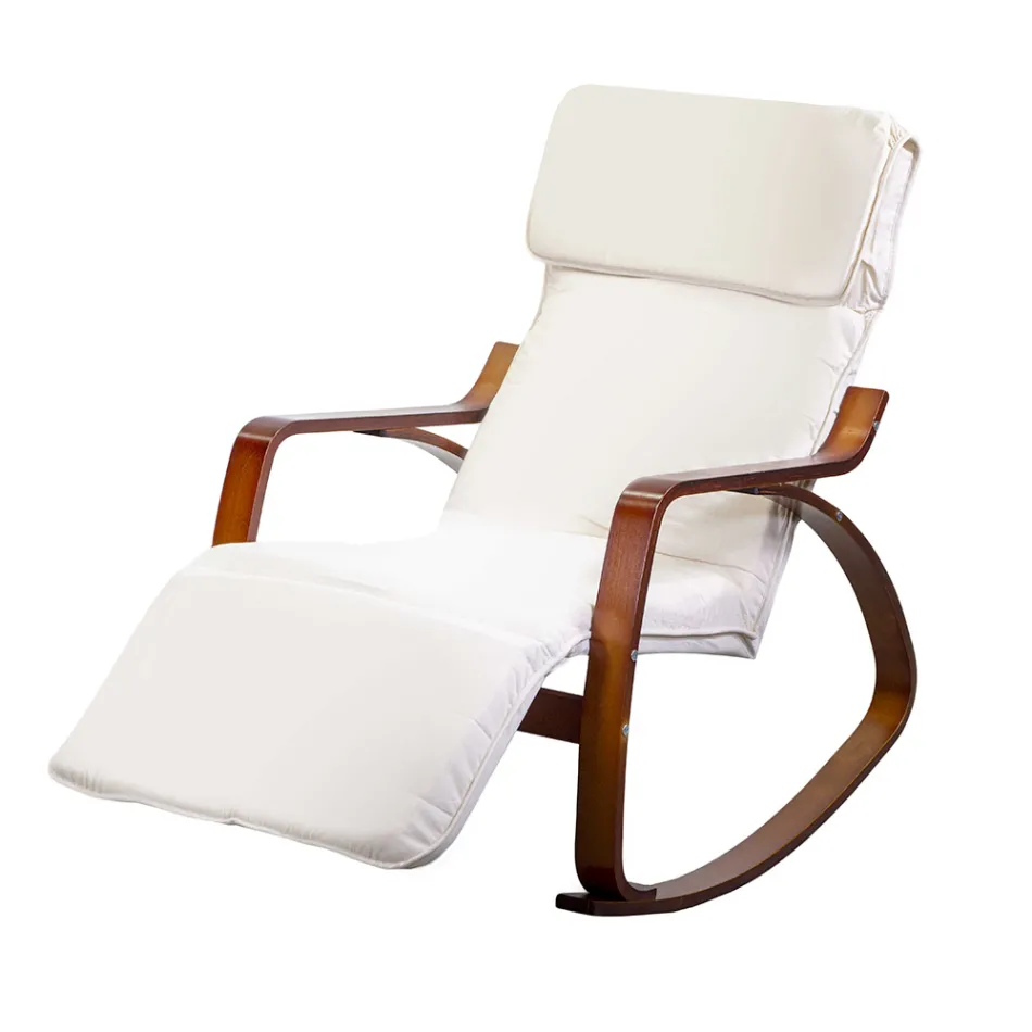 Indendørs gynge lavet af birketræ og stof - Abissi Viadurini