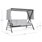 Gynge konvertibel til seng til haven i stål og stof - Tilbagekaldelse  Viadurini