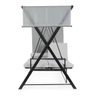 Gynge konvertibel til seng til haven i stål og stof - Tilbagekaldelse  Viadurini