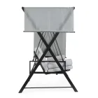 Gynge konvertibel til seng til haven i stål og stof - Tilbagekaldelse  Viadurini