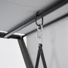 Gynge konvertibel til seng til haven i stål og stof - Tilbagekaldelse  Viadurini