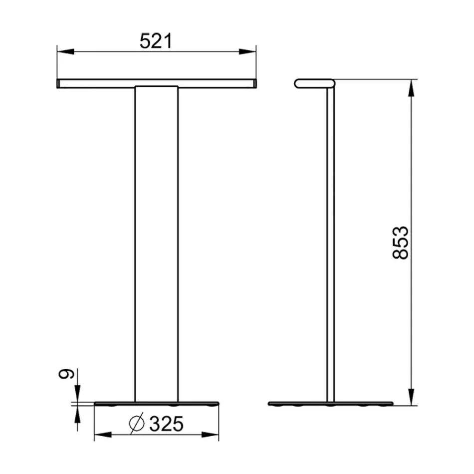 Dobbelt stående håndklædeholder Håndvask i hvid eller sort aluminium - Alcade Viadurini