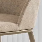 To polstrede stole med metalstel og et afbalanceret design - Silke Viadurini