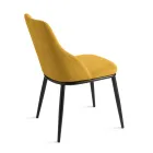 To polstrede stole med metalstel og et afbalanceret design - Silke Viadurini