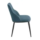 To polstrede stole med metalstel og et afbalanceret design - Silke Viadurini