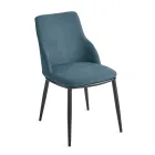 To polstrede stole med metalstel og et afbalanceret design - Silke Viadurini