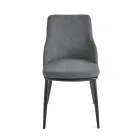 To polstrede stole med metalstel og et afbalanceret design - Silke Viadurini
