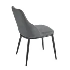 To polstrede stole med metalstel og et afbalanceret design - Silke Viadurini