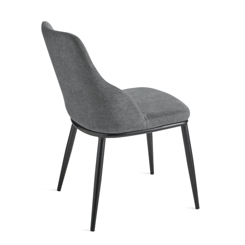 To polstrede stole med metalstel og et afbalanceret design - Silke Viadurini
