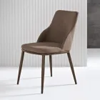To polstrede stole med metalstel og et afbalanceret design - Silke Viadurini