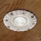 Forsænket runde forsænket dekoreret keramiske Ferroluce Pescara Viadurini