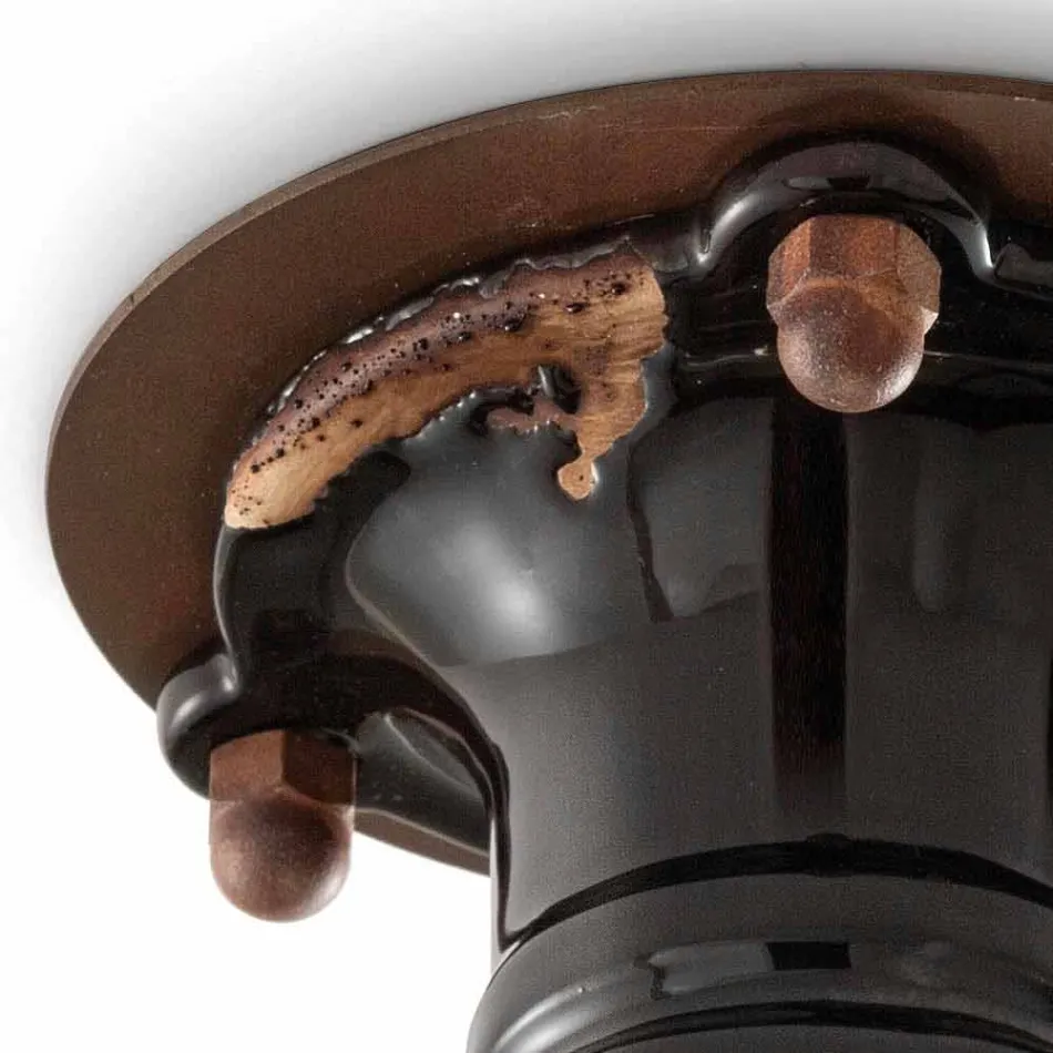 Design loft spotlight retro keramik og metal Cloe Ferroluce Viadurini