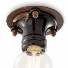 Design loft spotlight retro keramik og metal Cloe Ferroluce Viadurini