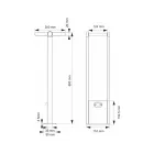 Udendørs Solar Led Spotlight i hvid eller matsort aluminium - Agorio Viadurini