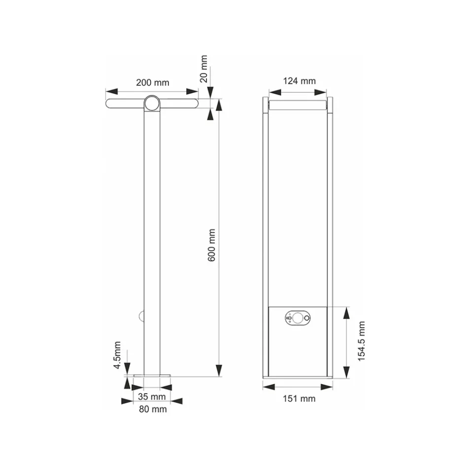 Udendørs Solar Led Spotlight i hvid eller matsort aluminium - Agorio Viadurini