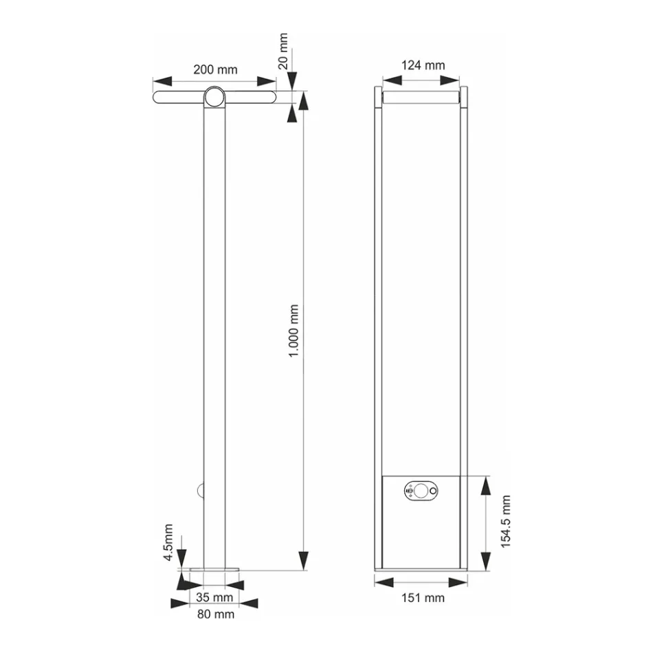 Udendørs Solar Led Spotlight i hvid eller matsort aluminium - Agorio Viadurini