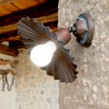 Forsænket loft lys i antik messing Owl