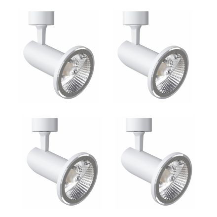 Justerbar loftslampe i hvid aluminium, 4 stk - Lazzaro Viadurini