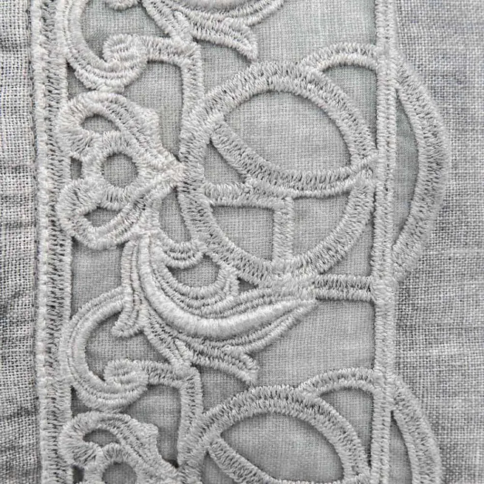 Italiensk Luksus Sinergia Blonde Grå Sengepudebetræk i hør - Stego Viadurini