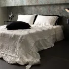 Firkantet pudebetræk i sort kraftig hør og snørebånd lavet i Italien - Matero Viadurini