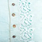 Pudebetræk i farvet hør, Poema-blonde og italiensk luksuspiping - Stego Viadurini