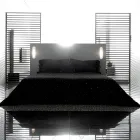 Hørpudebetræk med Poema blonder og smør eller sorte snørebånd lavet i Italien - Masone Viadurini