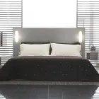 Hørpudebetræk med Poema blonder og smør eller sorte snørebånd lavet i Italien - Masone Viadurini