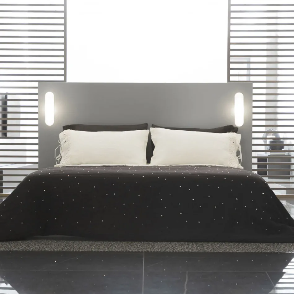 Hørpudebetræk med Poema blonder og smør eller sorte snørebånd lavet i Italien - Masone Viadurini