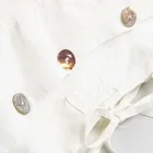 Rektangulært sengepudebetræk i hvid eller sort hør med knapper og snørebånd - Agora Viadurini