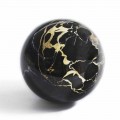 Kuglepapirvægt i blank sort Portoro marmor Fremstillet i Italien Kvalitet - Kugle