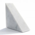 Moderne hvid Carrara marmor Bookend fremstillet i Italien - Tria