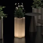 Tofarvet belyst polyethylensøjleplantekasse fremstillet i Italien - Barbia Viadurini