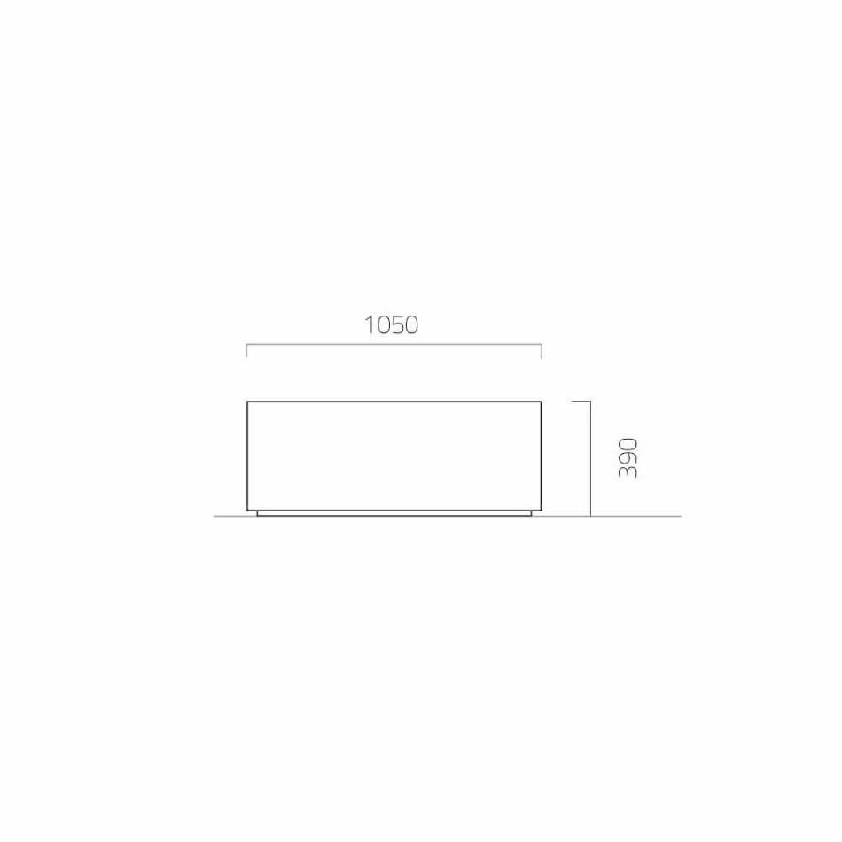 Rund / rektangulær haveplanter i stål fremstillet i Italien - Philly Viadurini