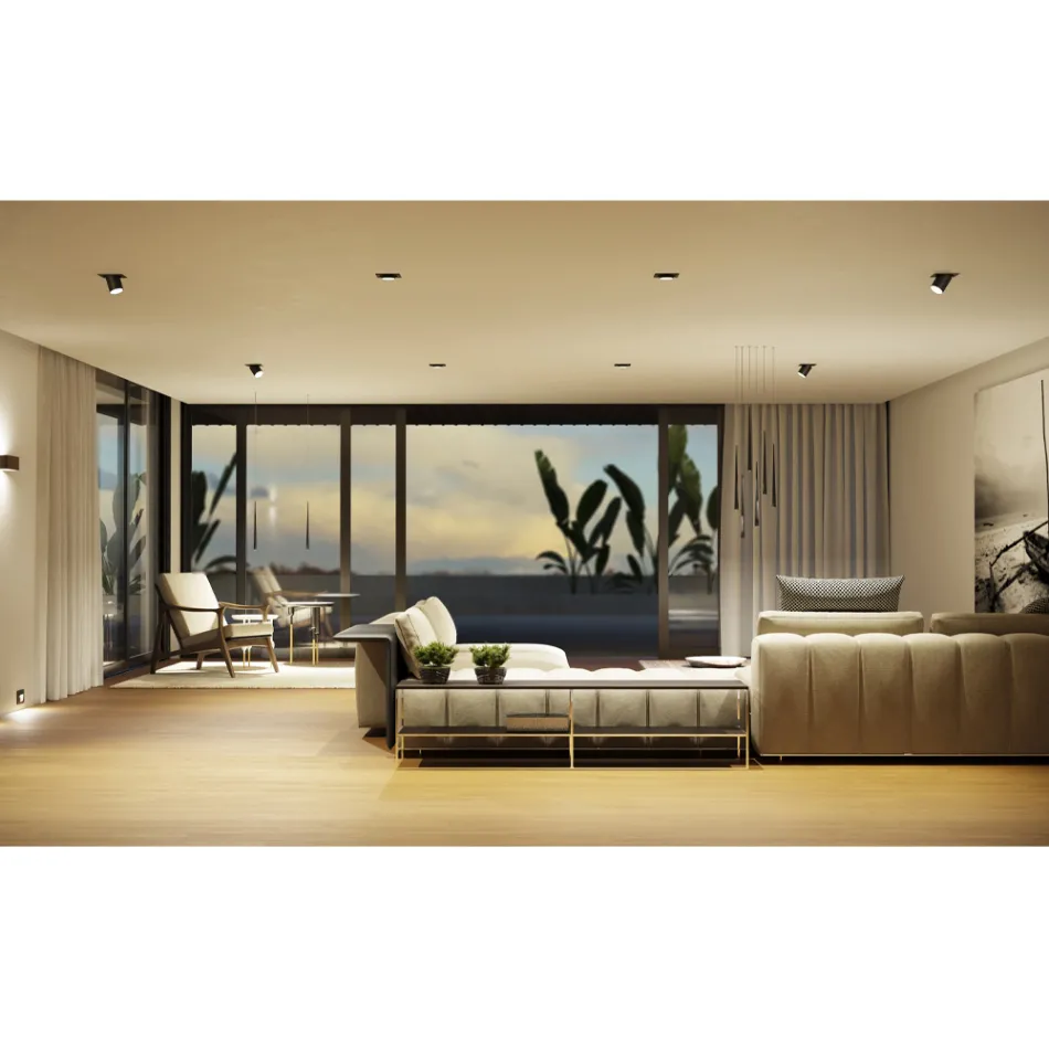 Fotoprojektor Led forsænket loftslampe til interiør i aluminium - etruskisk Viadurini