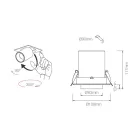 Fotoprojektor Led forsænket loftslampe til interiør i aluminium - etruskisk Viadurini