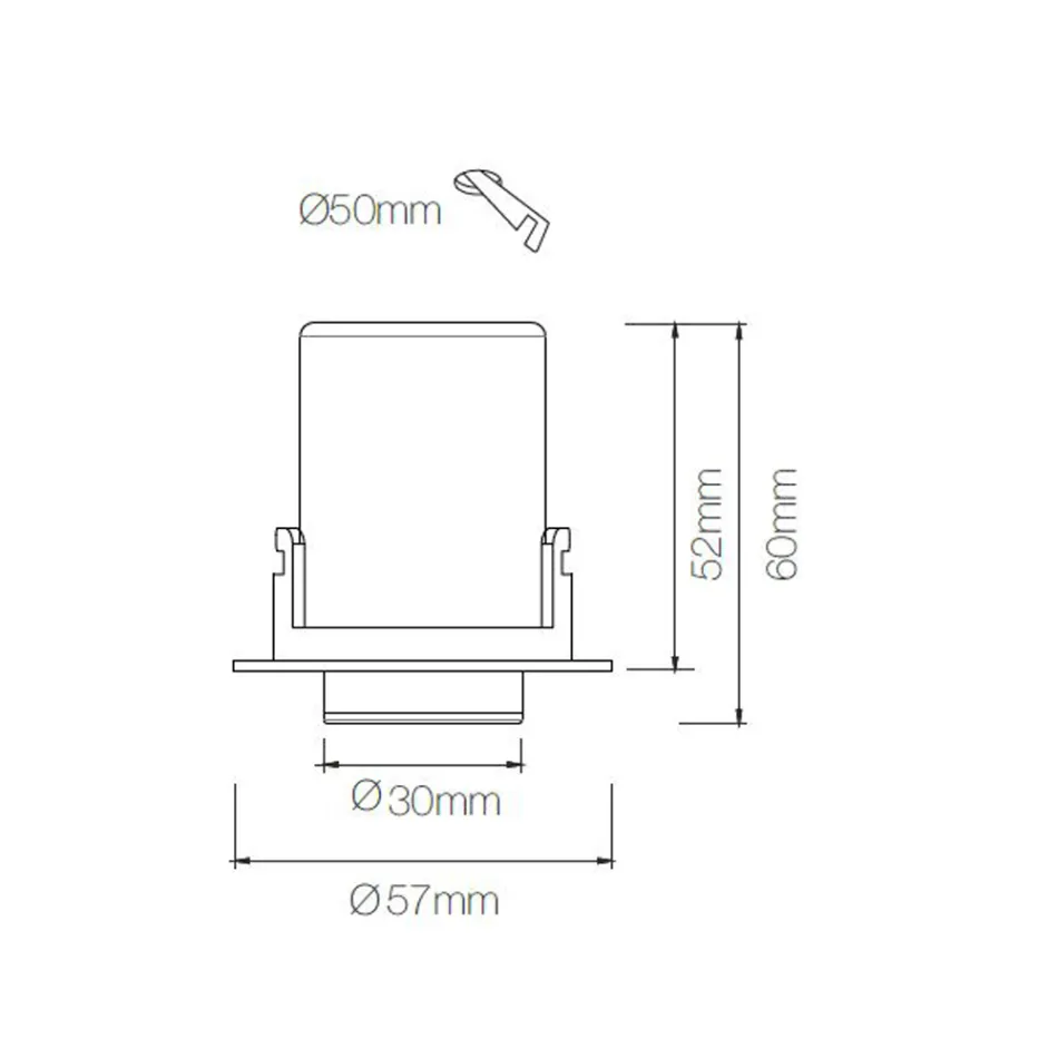 Fotoprojektor Justerbar Led Loftslys i Aluminium 4 Stk - Etruskisk Viadurini