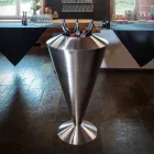 Moderne Floor Frappeuse i stål Satin finish Made in Italy - Astana Viadurini