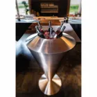 Moderne Floor Frappeuse i stål Satin finish Made in Italy - Astana Viadurini