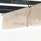 Lysthus i epoxy pulverlakeret aluminium og glideklud - krybbe Viadurini