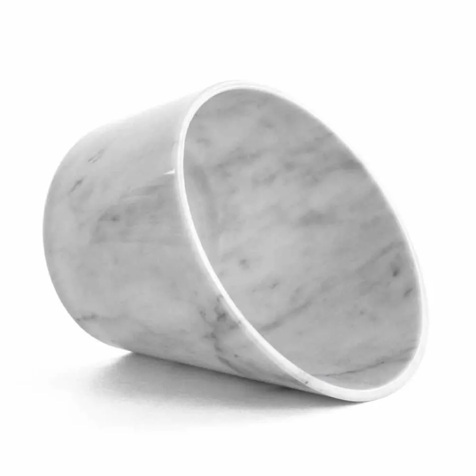 Vin- eller champagneglacette i hvid Carrara-marmor fremstillet i Italien - Ciotti Viadurini