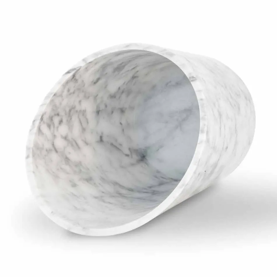 Vin- eller champagneglacette i hvid Carrara-marmor fremstillet i Italien - Ciotti Viadurini