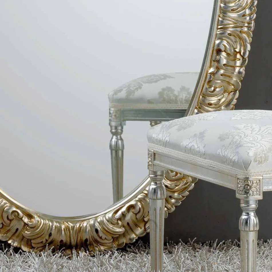 Stort ovalt spejl fra gulv / væg Life, 114x190 cm Viadurini