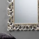 Stor lodret væg spejl med dekorerede stel Paris Viadurini