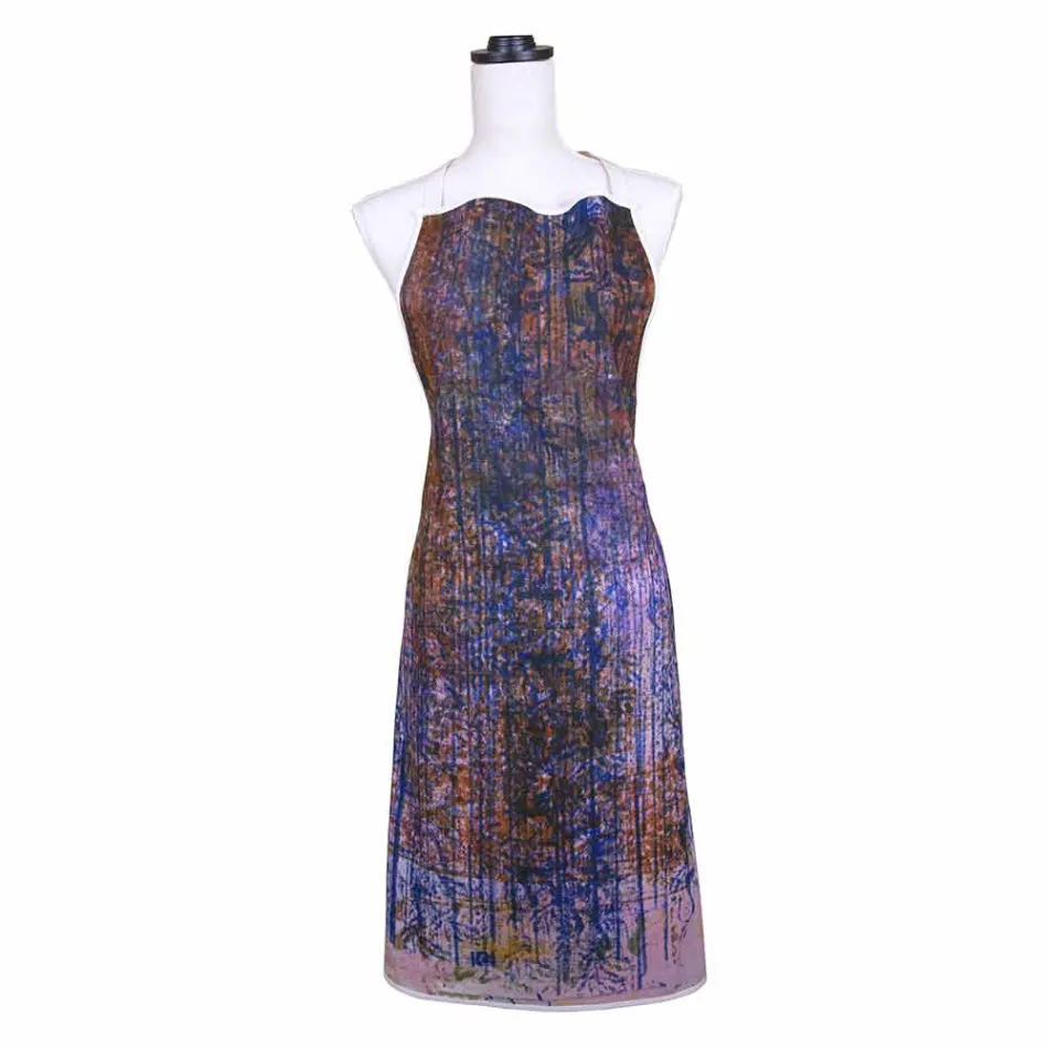 Håndlavet forklæde Håndlavet udskrivning Enkelt stykke i bomuld - mærker Viadurini